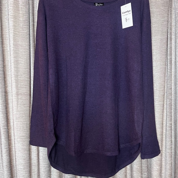 NWT Felina Deep Purple Comfyz Long Sleeve Lounge Set Size Medium - Picture 5 of 16
